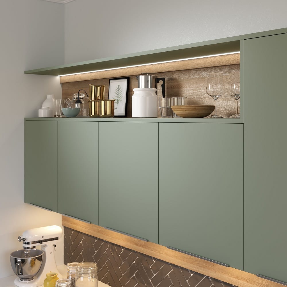 Cube Fjord Green Cameo Kitchen Cabinet by Ashford Kitchens & Interiors.