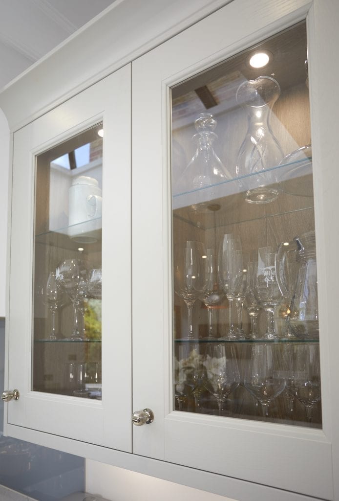 Glass Door Kitchen Cabinet by Ashford Kitchens & Interiors.